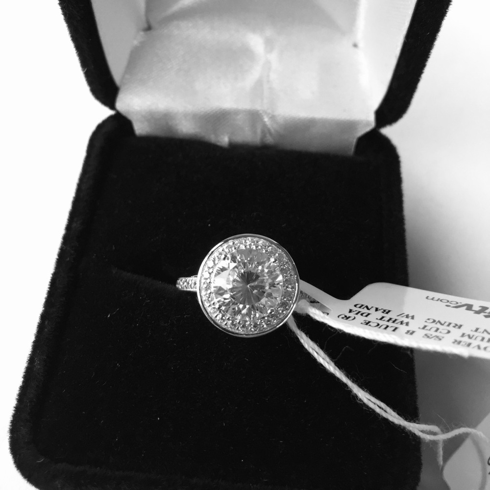 JTV NIB/NWT rhodium over SS CZ ring SIZE 7